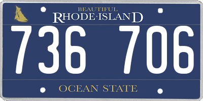 RI license plate 736706