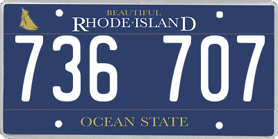 RI license plate 736707