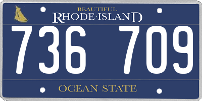 RI license plate 736709