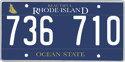 RI license plate 736710