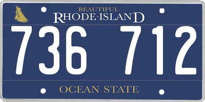 RI license plate 736712