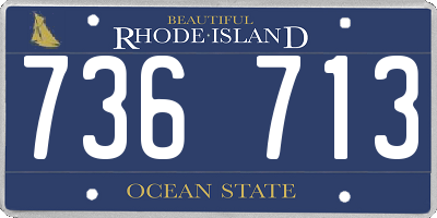 RI license plate 736713