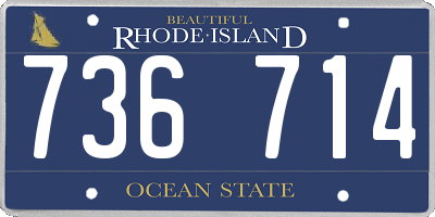 RI license plate 736714