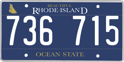 RI license plate 736715