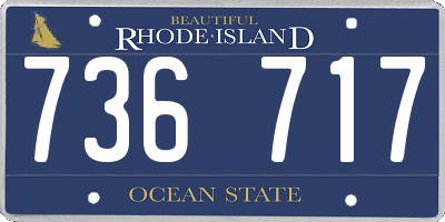 RI license plate 736717
