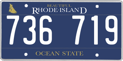 RI license plate 736719