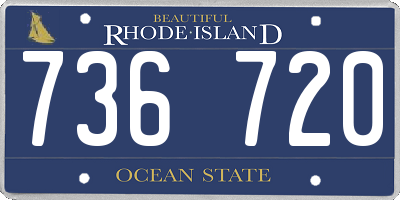 RI license plate 736720