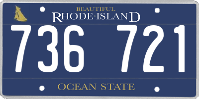 RI license plate 736721