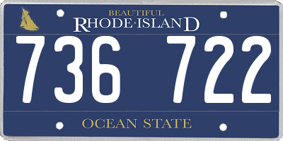 RI license plate 736722