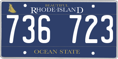 RI license plate 736723