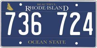 RI license plate 736724
