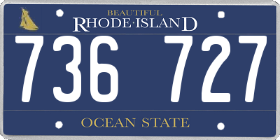 RI license plate 736727