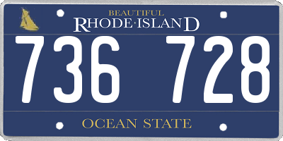 RI license plate 736728
