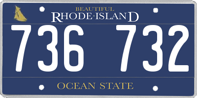 RI license plate 736732