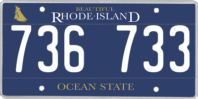 RI license plate 736733