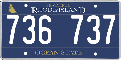 RI license plate 736737