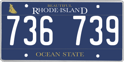 RI license plate 736739