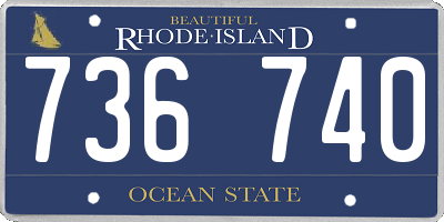 RI license plate 736740