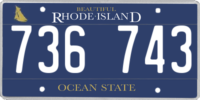 RI license plate 736743