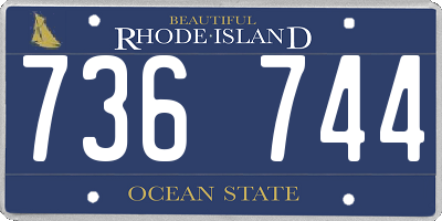 RI license plate 736744