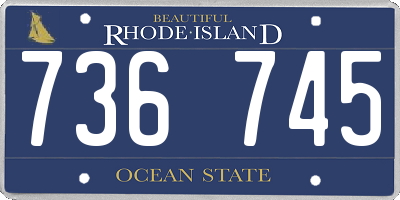 RI license plate 736745