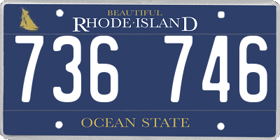 RI license plate 736746