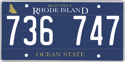 RI license plate 736747