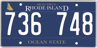 RI license plate 736748