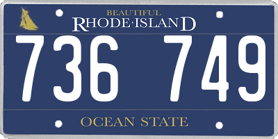 RI license plate 736749