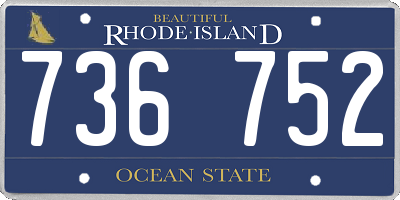 RI license plate 736752