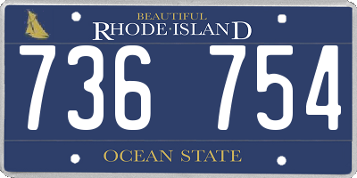 RI license plate 736754