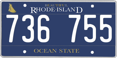 RI license plate 736755