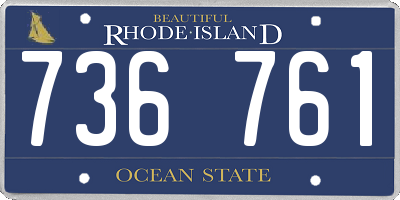 RI license plate 736761