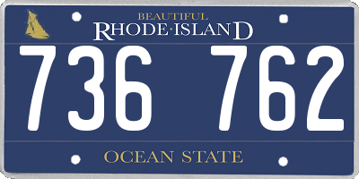 RI license plate 736762
