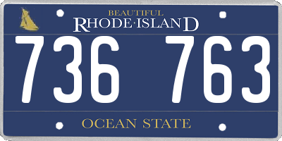 RI license plate 736763