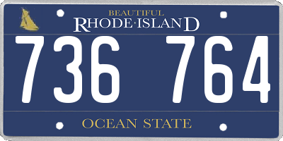 RI license plate 736764
