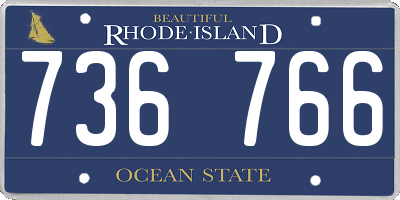 RI license plate 736766