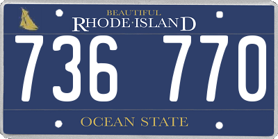 RI license plate 736770