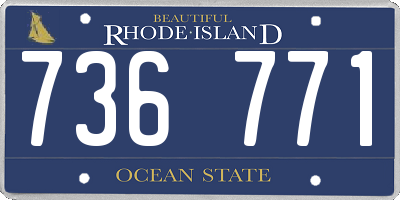 RI license plate 736771