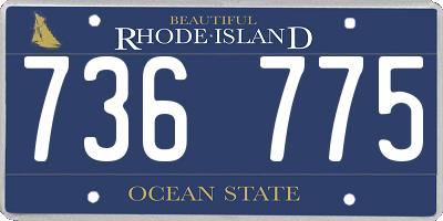 RI license plate 736775