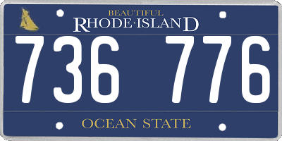 RI license plate 736776