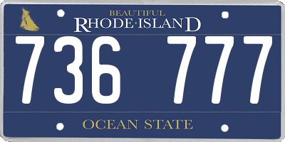 RI license plate 736777