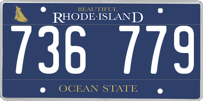 RI license plate 736779