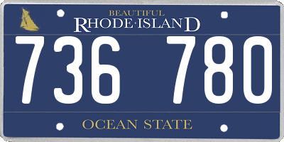 RI license plate 736780