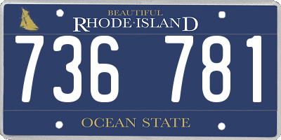 RI license plate 736781