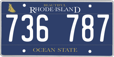 RI license plate 736787