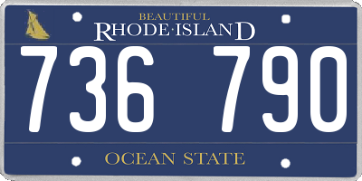 RI license plate 736790