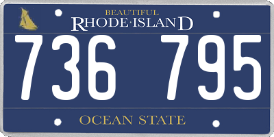 RI license plate 736795