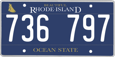 RI license plate 736797