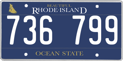 RI license plate 736799